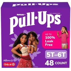 Pull-Ups Girls' Learning Designs Training Pants - Size 5T-6T - 48ct: Disposable, No Fragrance, Easy-Open, Cotton