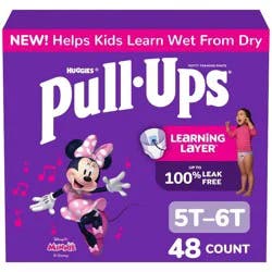 Pull-Ups Girls' Learning Designs Training Pants - Size 5T-6T - 48ct: Disposable, No Fragrance, Easy-Open, Cotton