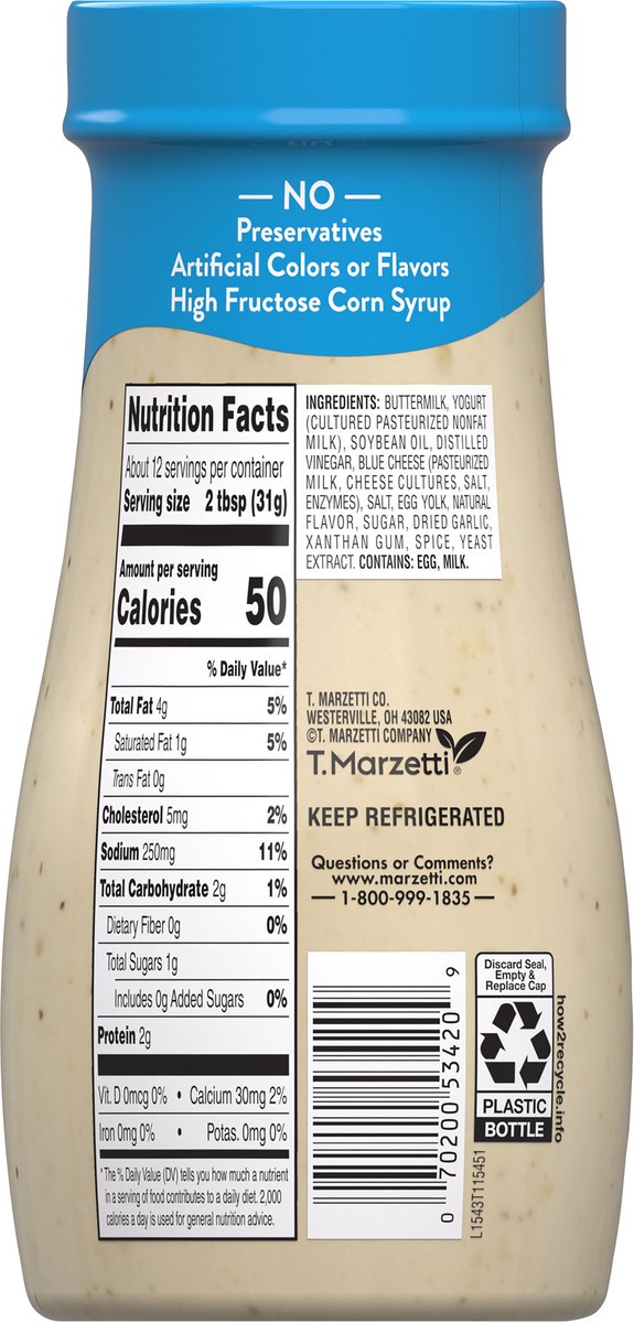 slide 5 of 9, Marzetti Simply Blue Cheese - 12 oz, 12 oz