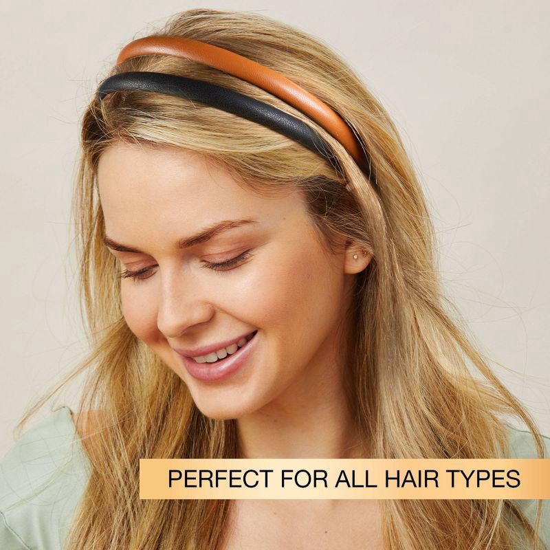 slide 2 of 6, scunci scünci Thin Microsuede Headbands - Neutrals - All Hair - 4pcs, 4 ct