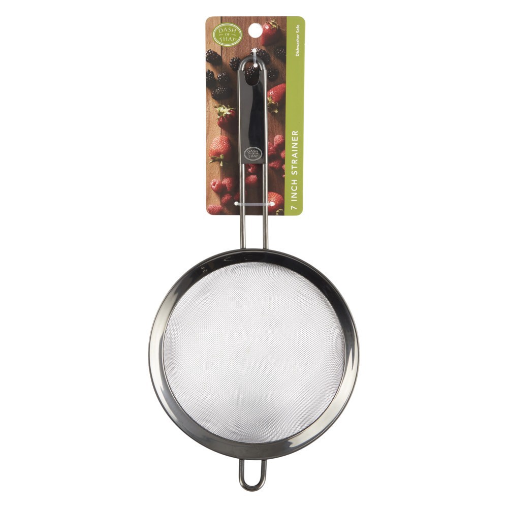 slide 2 of 3, Dash Of That Stainless Steel Strainer, 7 in