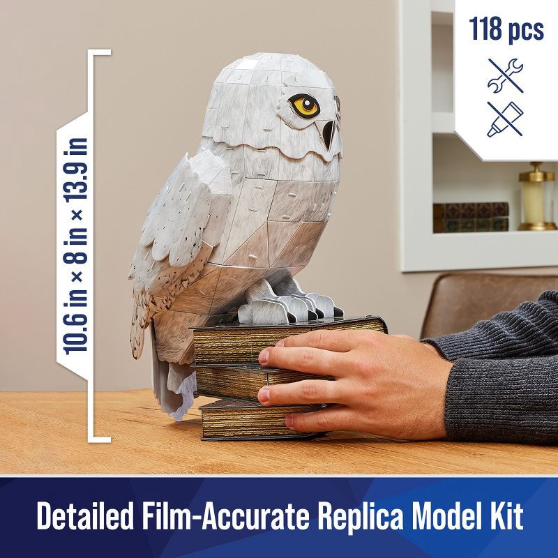 slide 9 of 9, 4D BUILD - Harry Potter Hedwig Model Kit Puzzle 118pc, 118 ct