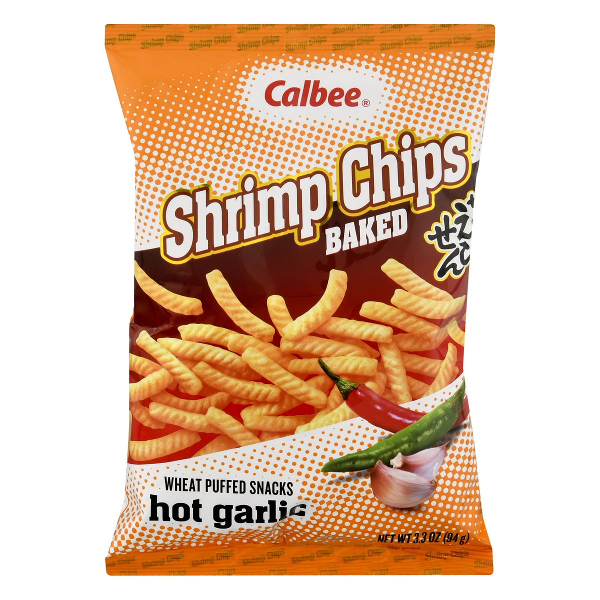 slide 1 of 1, Calbee Shrimp Chips Hot Garlic, 3.3 oz