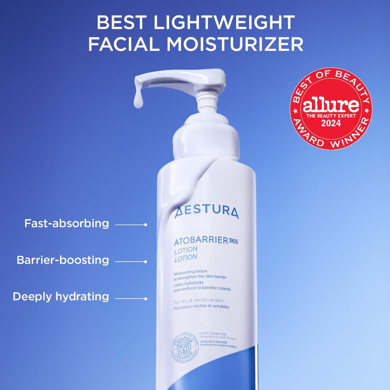 slide 4 of 10, AESTURA ATOBARRIER365 Lightweight Face Lotion Moisturizer with Ceramides & Niacinamide for Skin Moisture Barrier Repair 5.07 oz / 150 mL, 5.07 oz / 150 ml