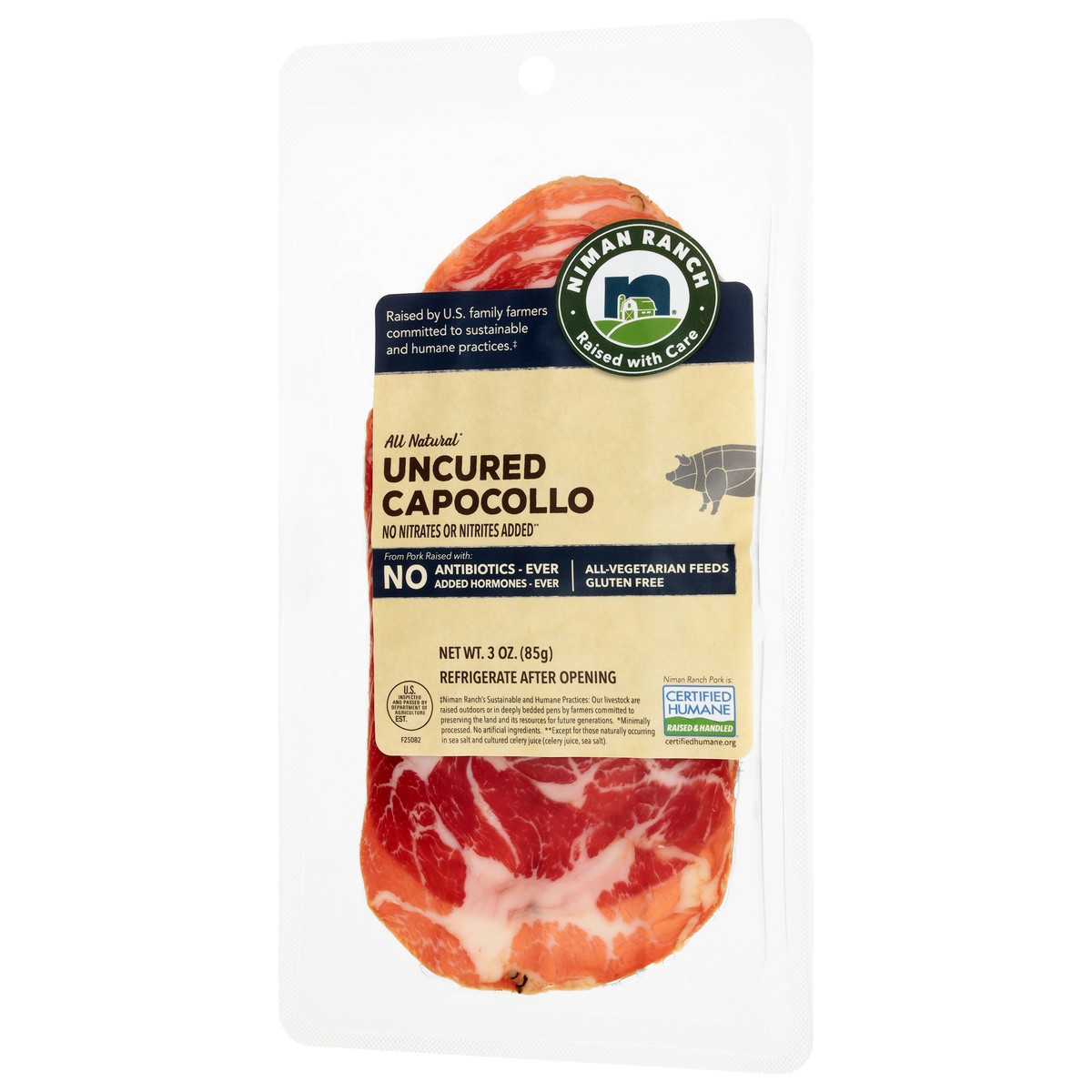 slide 2 of 14, Niman Ranch All Natural Uncured Capocollo 3 oz, 3 oz