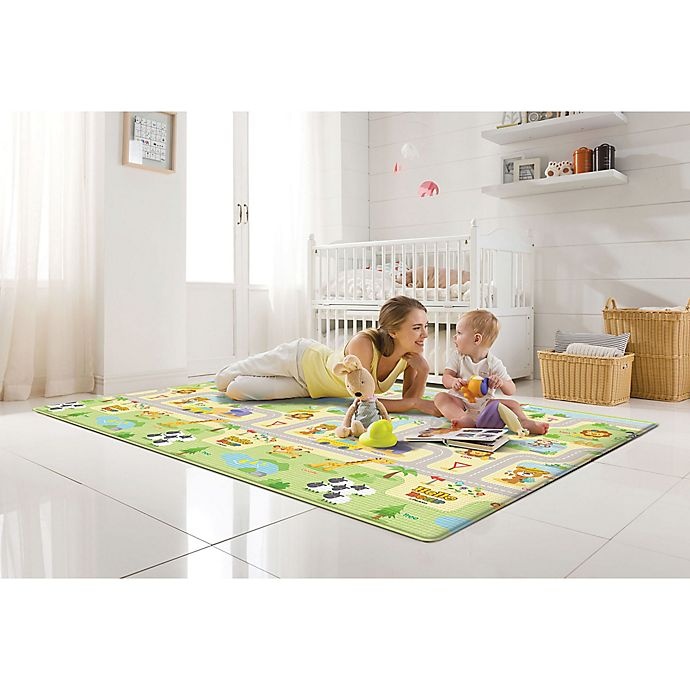 slide 3 of 5, Parklon Large Hello Bear Smiletown Play Mat, 1 ct