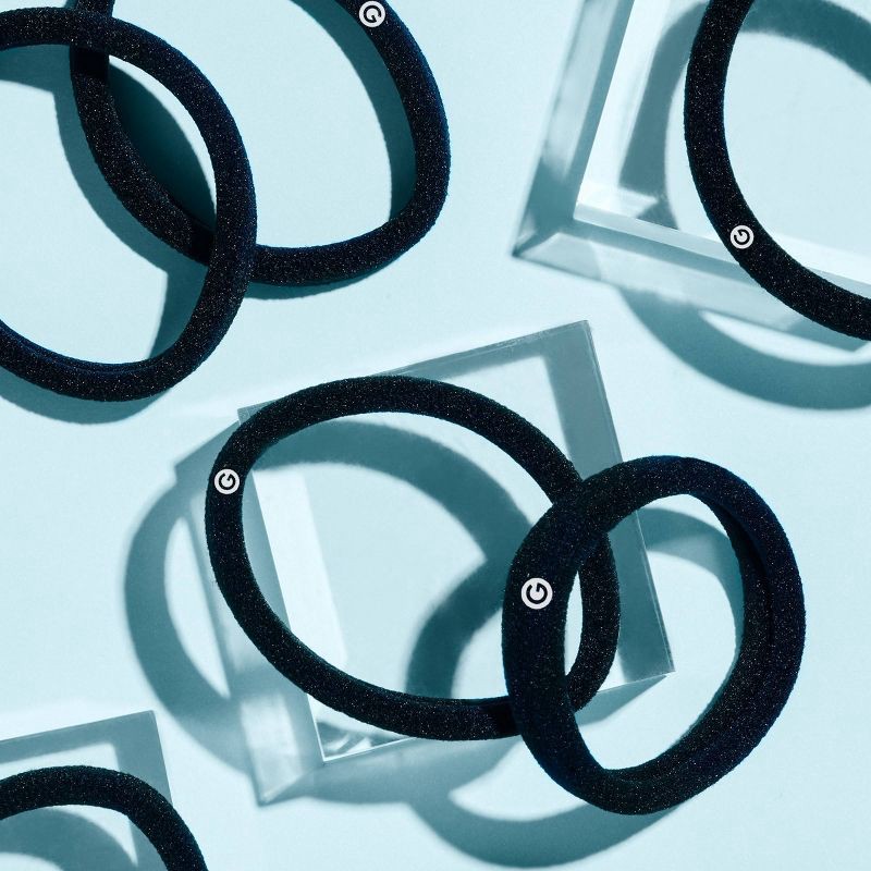 slide 2 of 6, Gimme Beauty Premium Hair Tie Bands - Black - 6ct, 6 ct