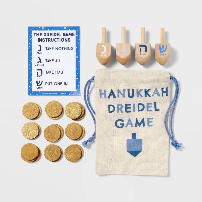 slide 1 of 3, 24pc Hanukkah Dreidel Game Party Kit - Spritz™, 24 ct