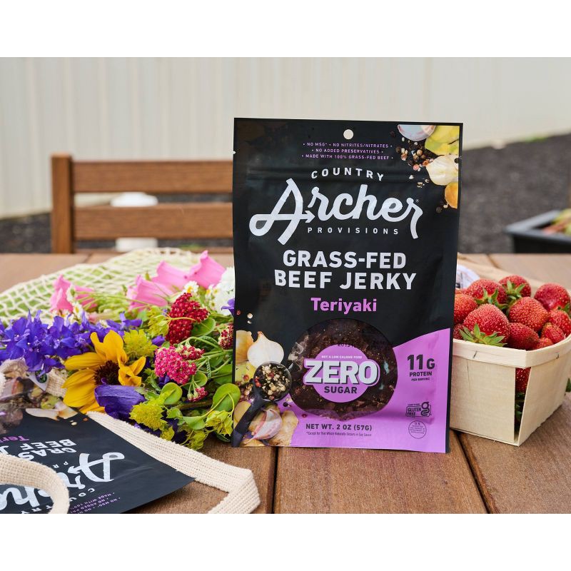 slide 5 of 5, Country Archer Jerky Co. Country Archer Zero Sugar Teriyaki Jerky - 2oz, 2 oz