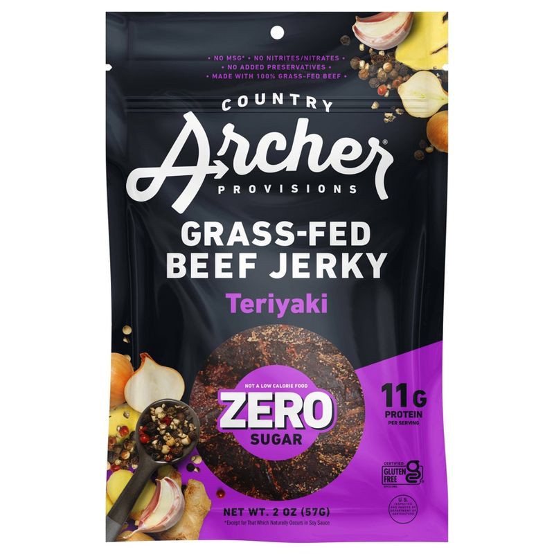 slide 1 of 5, Country Archer Jerky Co. Country Archer Zero Sugar Teriyaki Jerky - 2oz, 2 oz