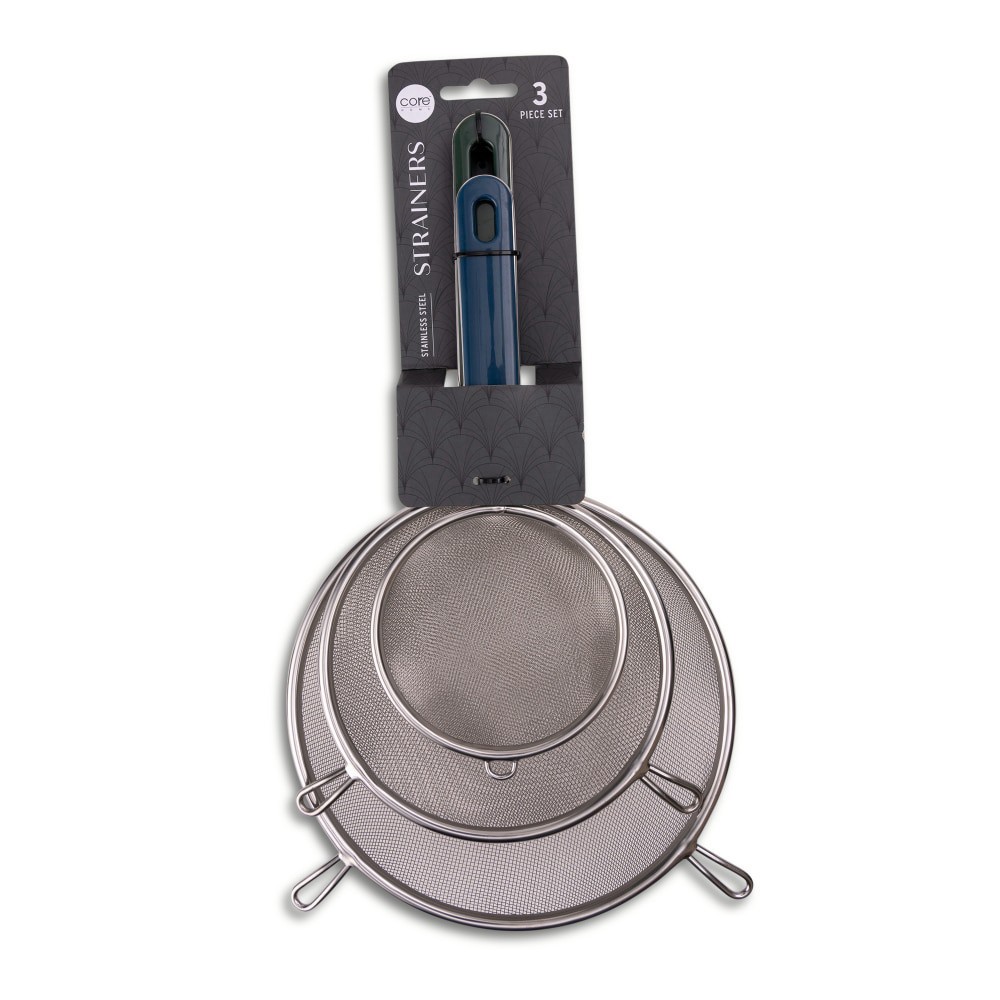 slide 2 of 3, Core Home™ Strainer Set 3 Piece, 1 ct