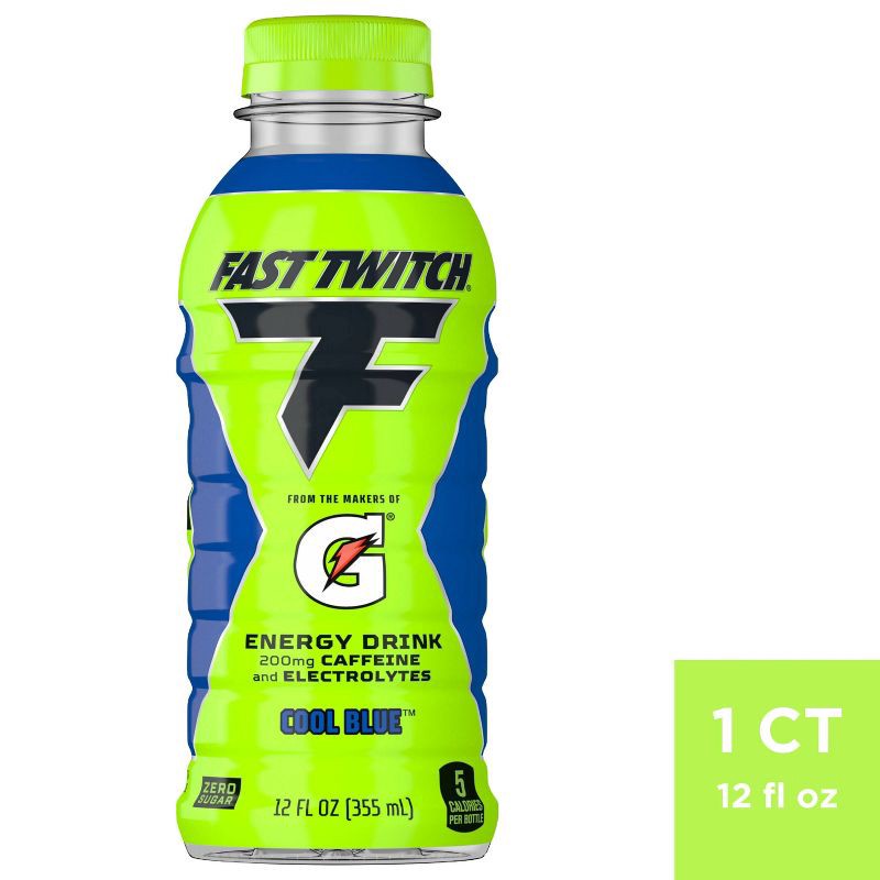 slide 1 of 4, Gatorade RTD Fast Twitch by Gatorade Cool Blue Energy Drink - 12 fl oz Bottle, 12 fl oz