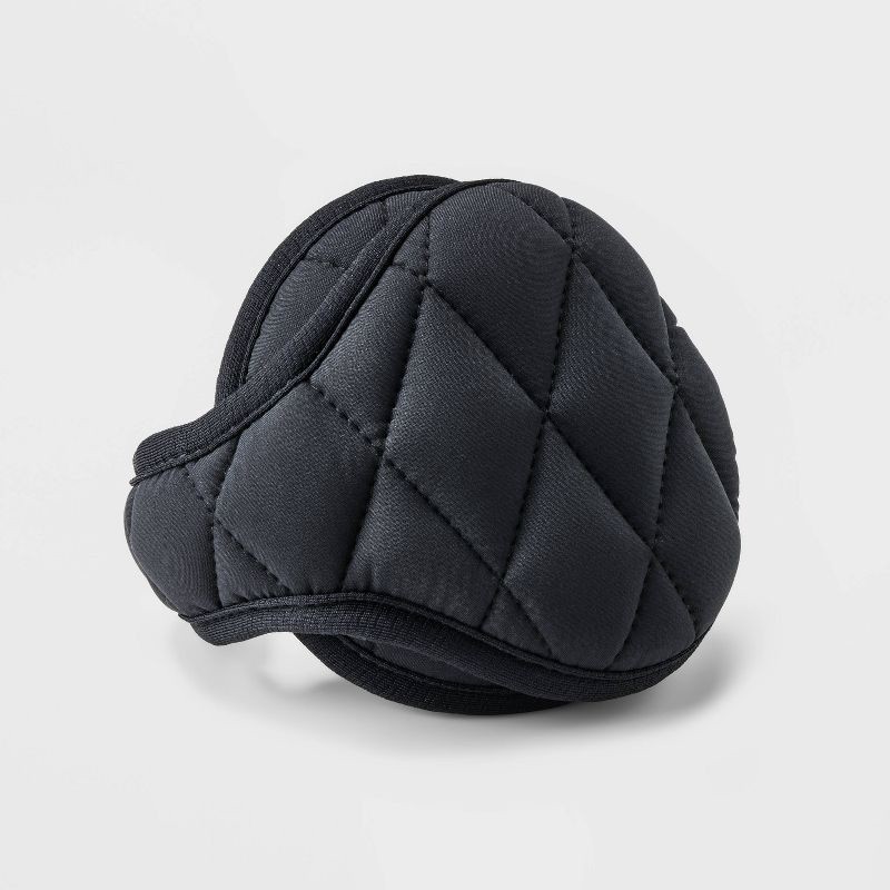 slide 2 of 4, Puffer Behind the Head Earmuff - All in Motion Black, 1 ct