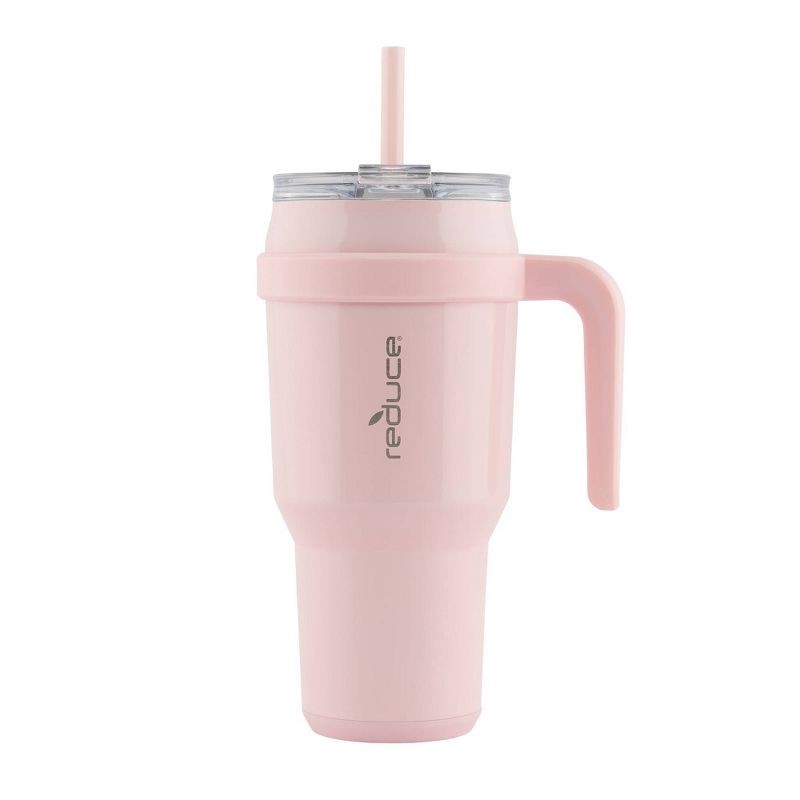 slide 1 of 9, Reduce 40oz Cold1 Vacuum Insulated Stainless Steel Straw Tumbler Mug Cotton Candy: BPA-Free, Dishwasher-Safe, Flip-Top Lid, 40 oz