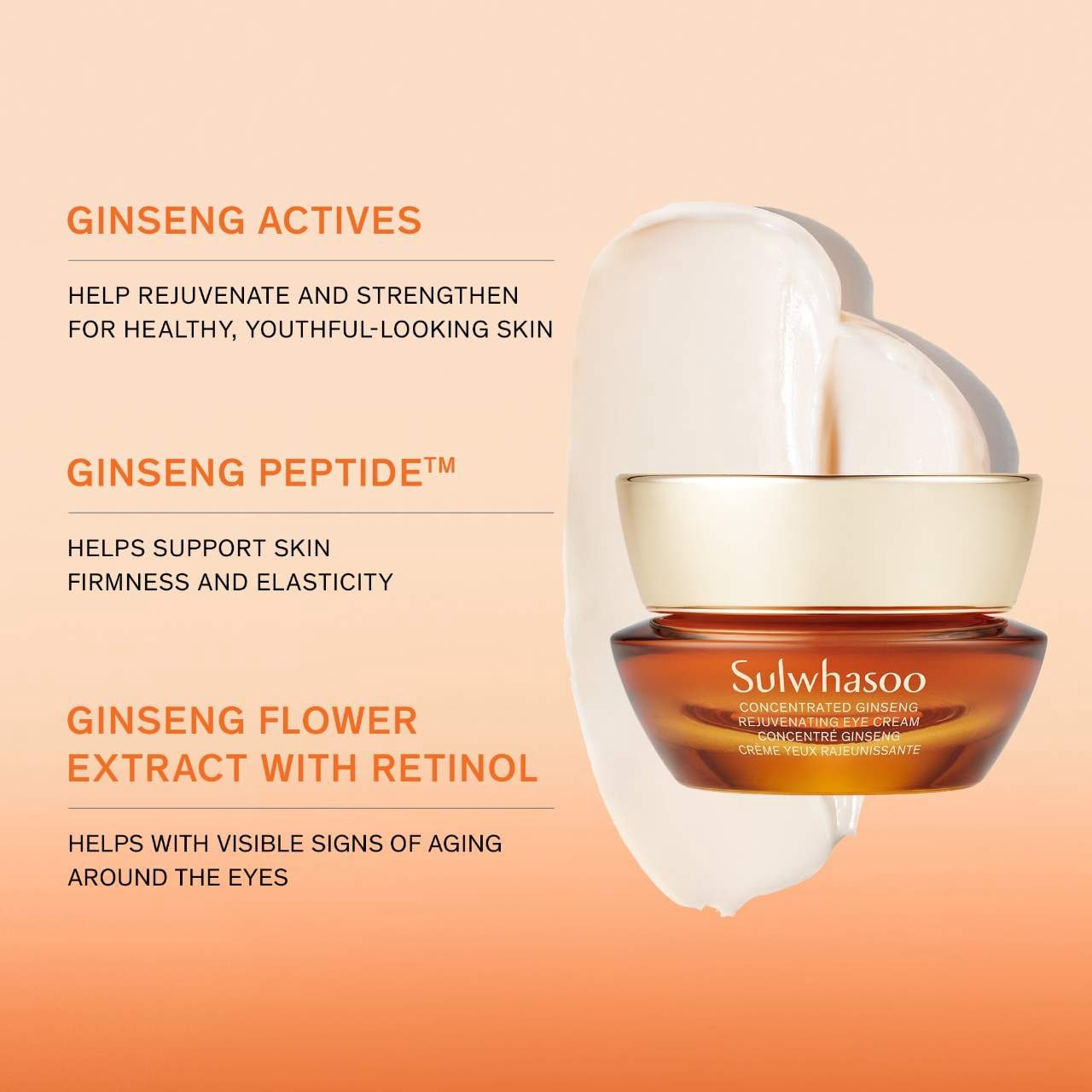 slide 5 of 11, Sulwhasoo Concentrated Ginseng Rejuvenating Eye Cream for Anti-Aging 0.5 fl. oz. / 15 mL, 0.5 fl. oz. / 15 ml