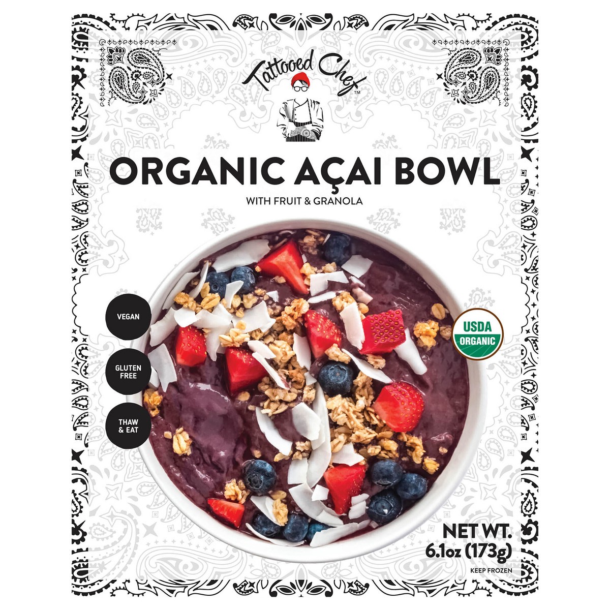 slide 1 of 10, Tattooed Chef™ Organic Acai Bowl, 6.1 oz, 6.1 oz
