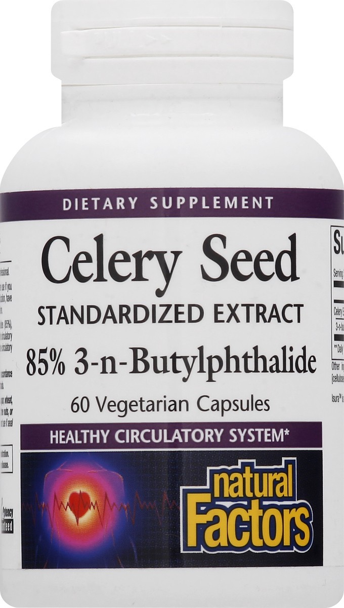 slide 1 of 2, Natural Factors Celery Seed 60 ea, 1 ct