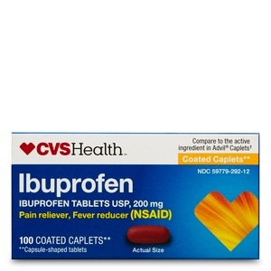 slide 1 of 1, CVS Health Ibuprofen Coated Caplets 200mg, 100 ct