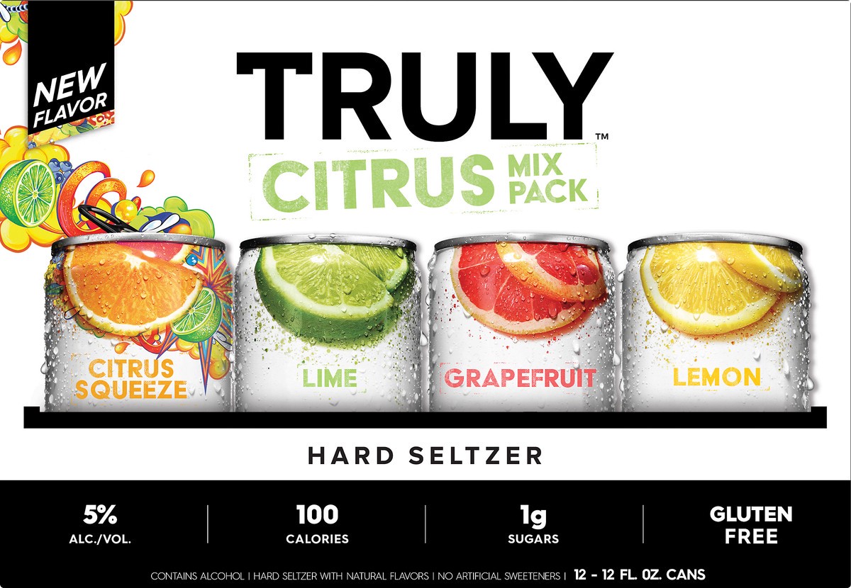 slide 5 of 9, TRULY Hard Seltzer Citrus Variety Pack (12 fl. oz. Can, 12pk.), 12 ct; 12 oz
