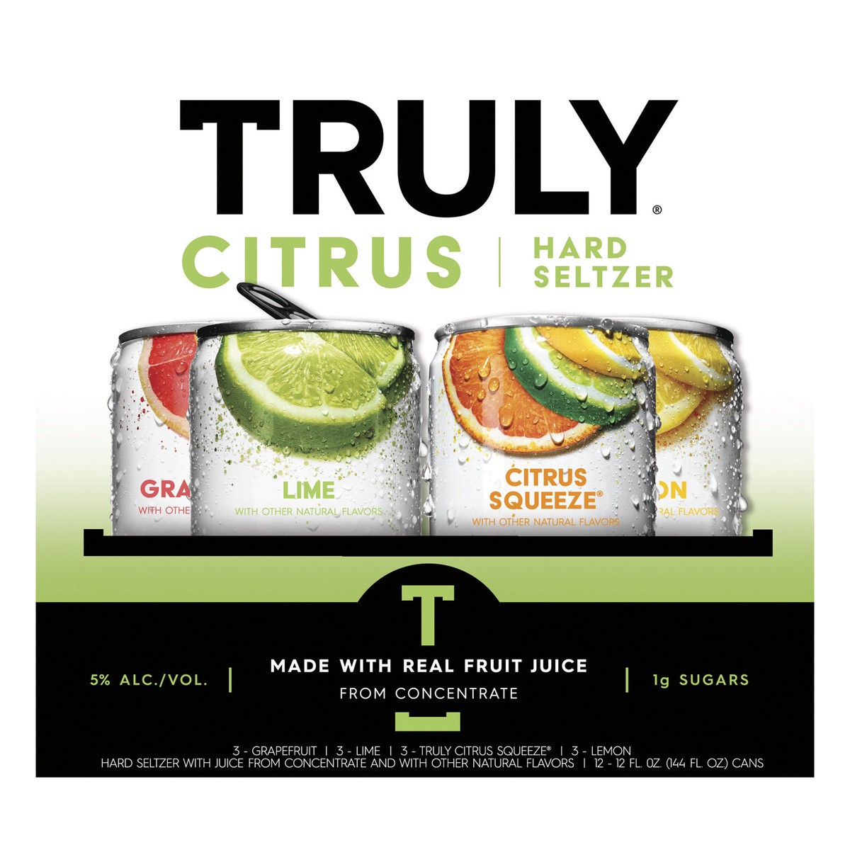 slide 7 of 9, TRULY Hard Seltzer Citrus Variety Pack (12 fl. oz. Can, 12pk.), 12 ct; 12 oz