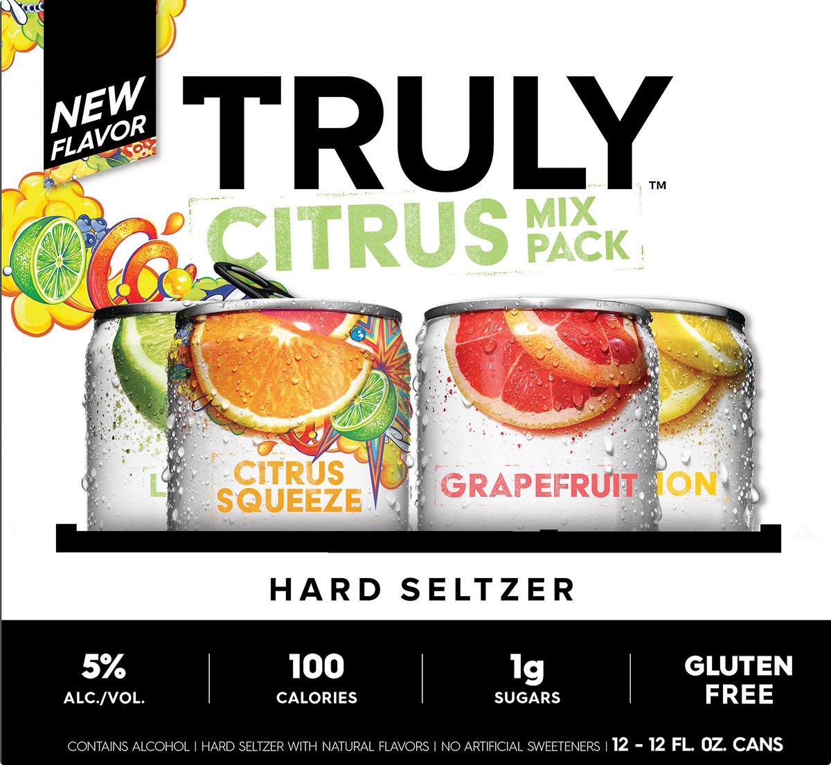 slide 8 of 9, TRULY Hard Seltzer Citrus Variety Pack (12 fl. oz. Can, 12pk.), 12 ct; 12 oz