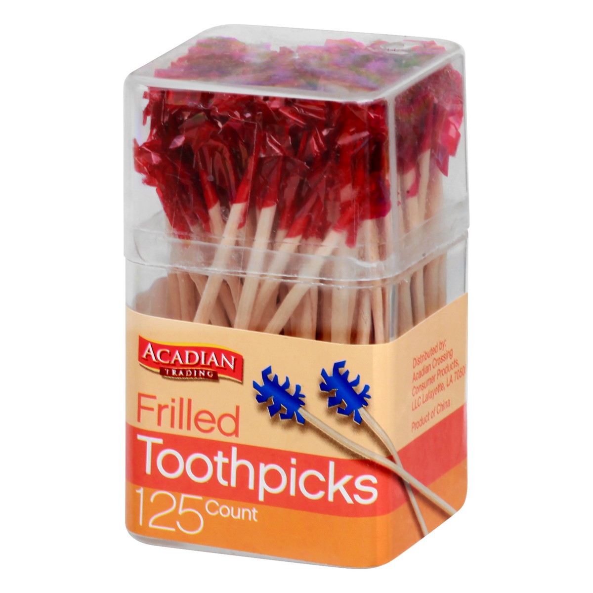 slide 3 of 8, Acadian Trading Frilled Toothpicks - Colors May Vary, 125 ct