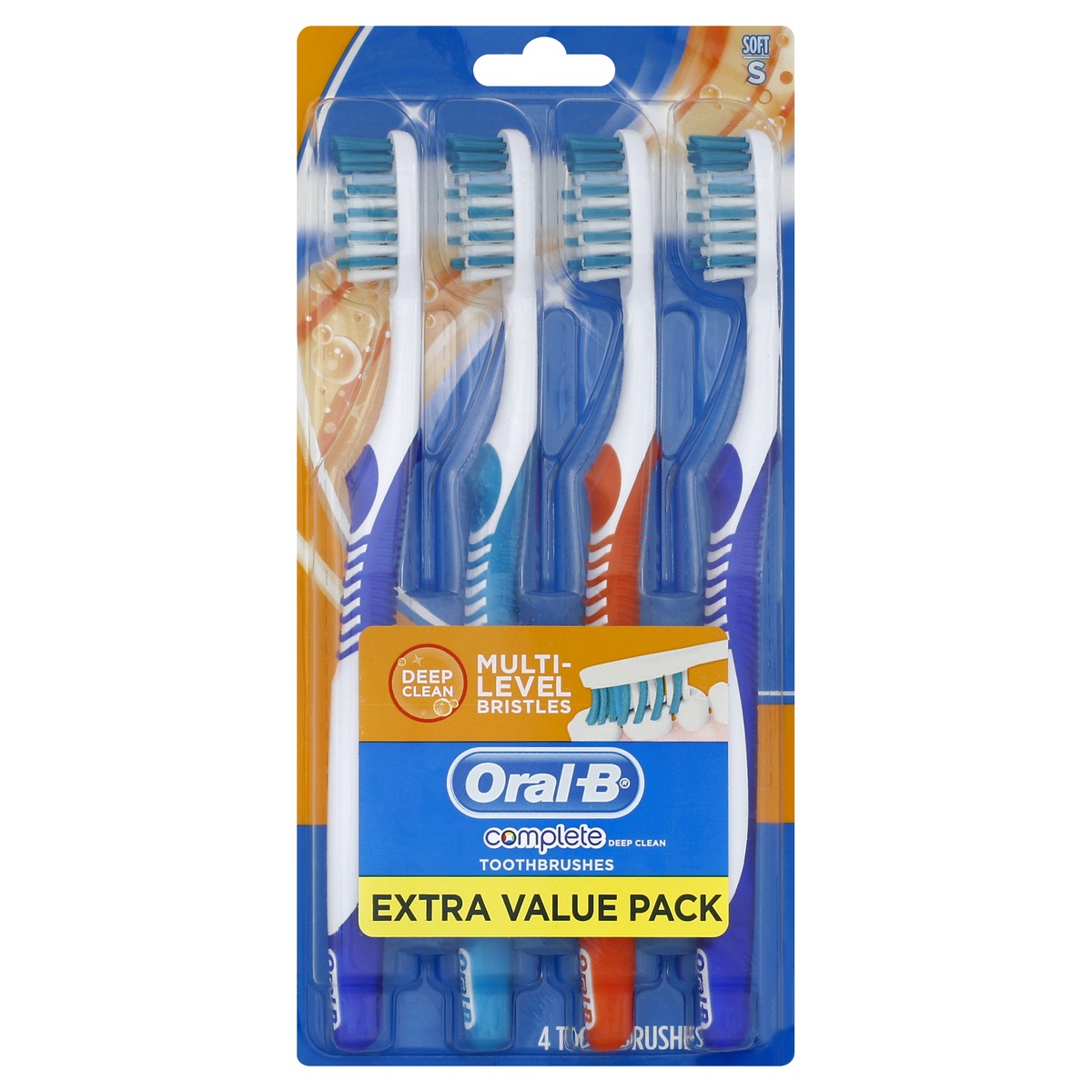 slide 1 of 1, Oral-B Toothbrushes 4 ea, 4 ct