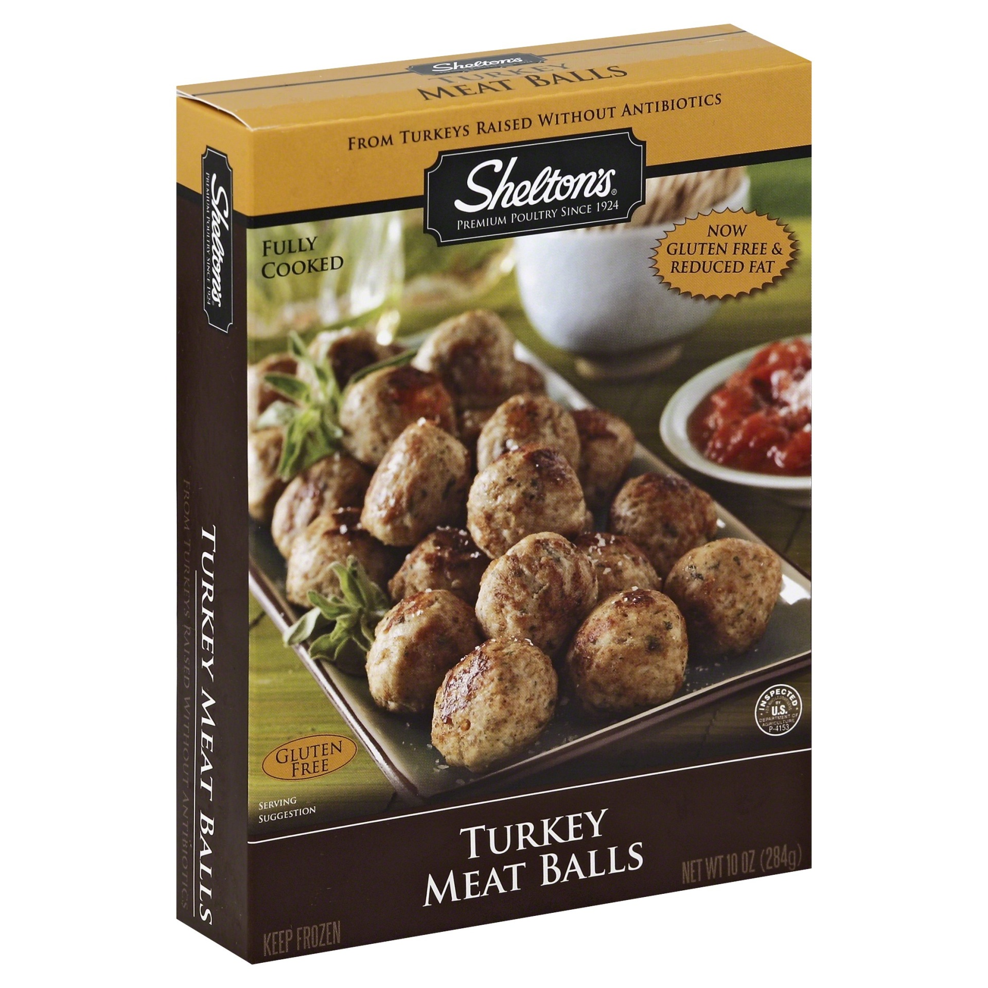 slide 1 of 1, Shelton's Turkey Meat Balls, 10 oz