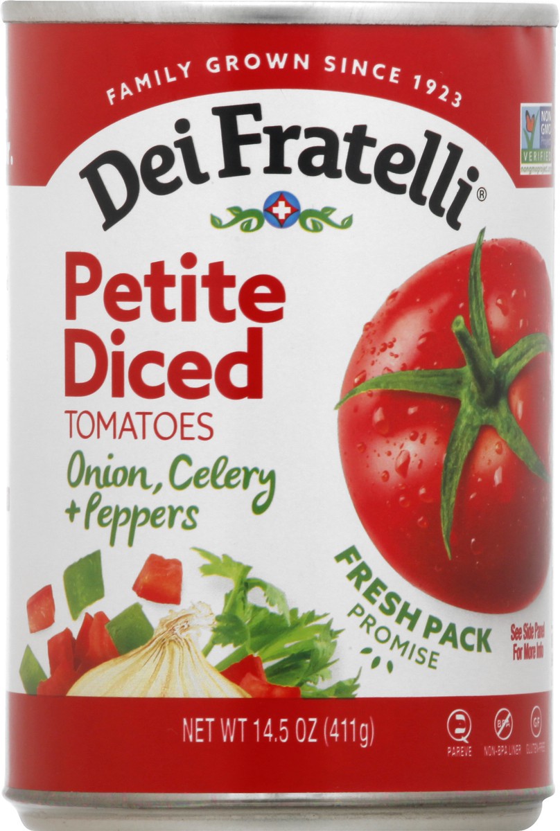 slide 10 of 13, Dei Fratelli Tomato/Onion/Clry, 14.5 oz