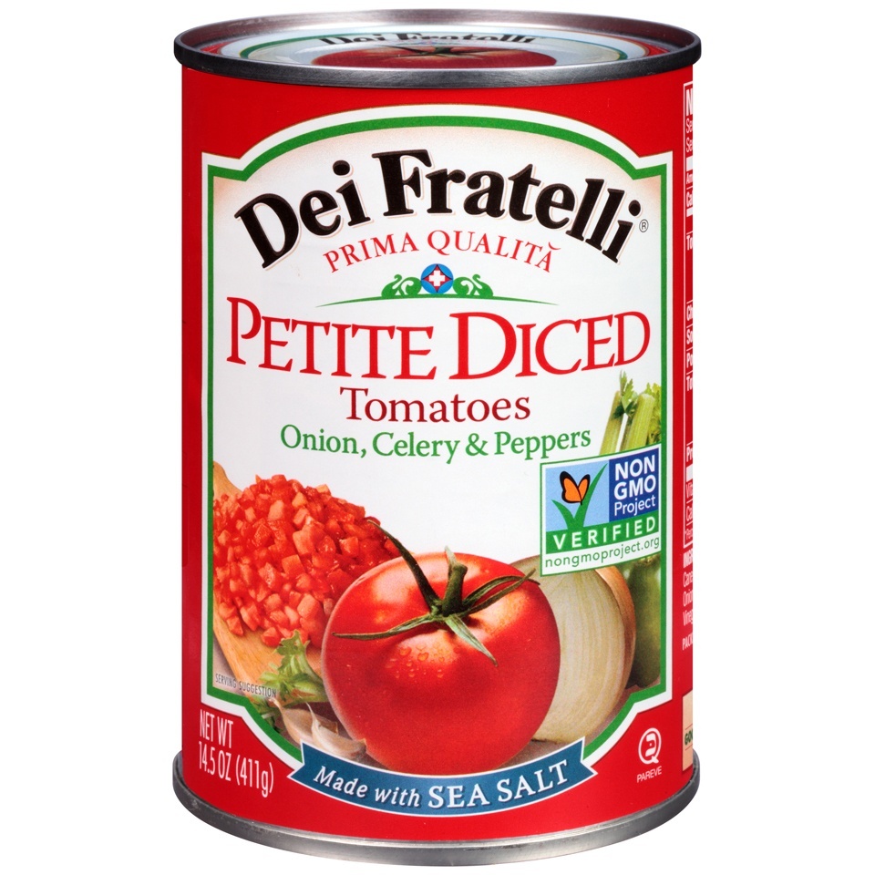 slide 1 of 1, Dei Fratelli Onion Pepper Petite Diced Tomato, 14.5 oz