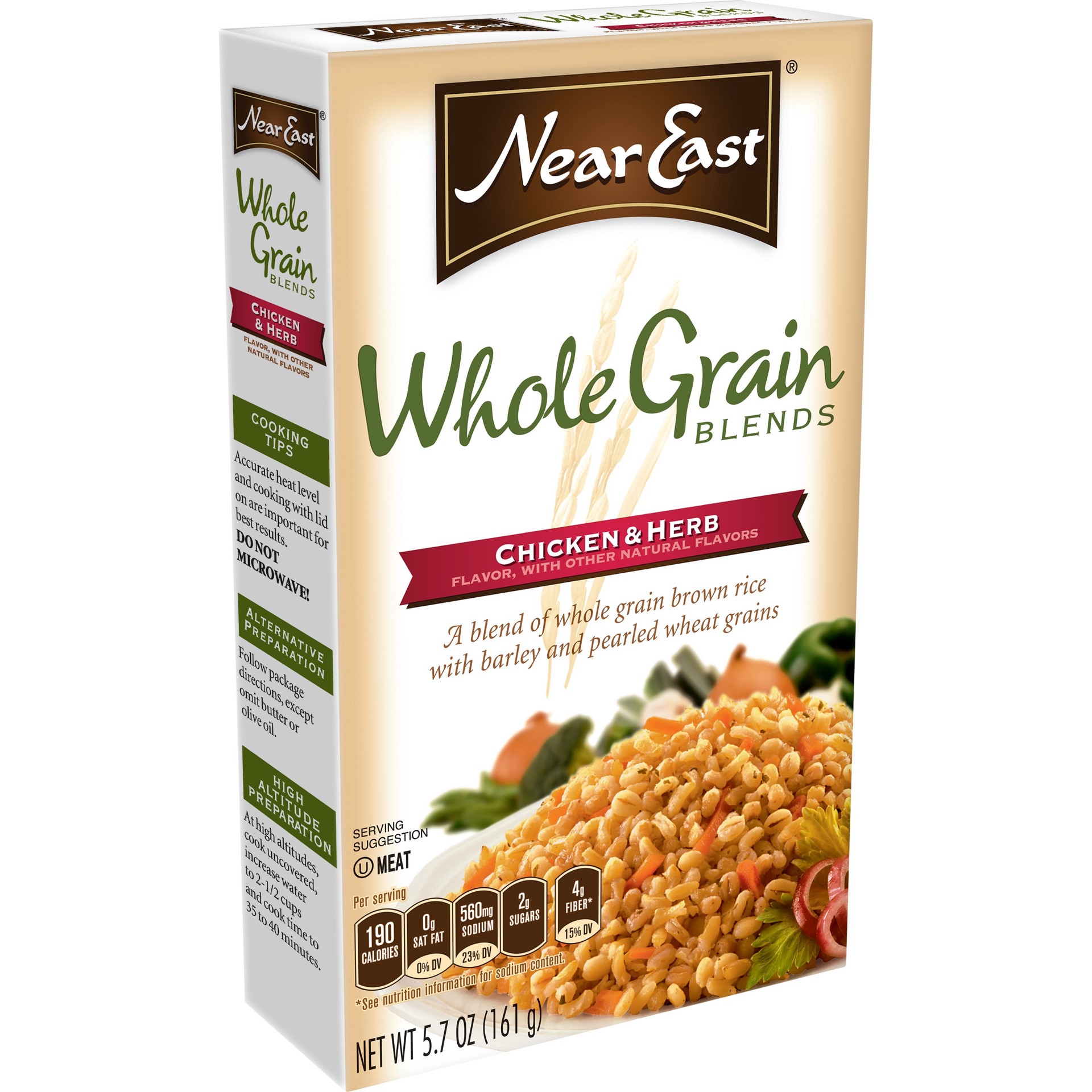 slide 1 of 6, Near East Whole Grain Blends Chicken & Herb Rice 5.7 Ounce Paper Box, 5.7 oz