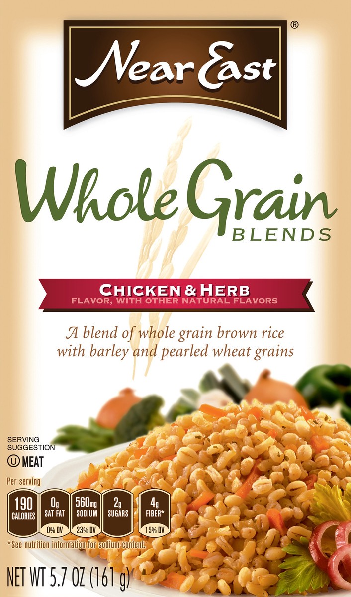 slide 5 of 6, Near East Whole Grain Blends Chicken & Herb Rice 5.7 Ounce Paper Box, 5.7 oz