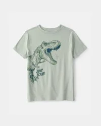 Carters Boys Dinosaur Graphic Tee - Green Green M
