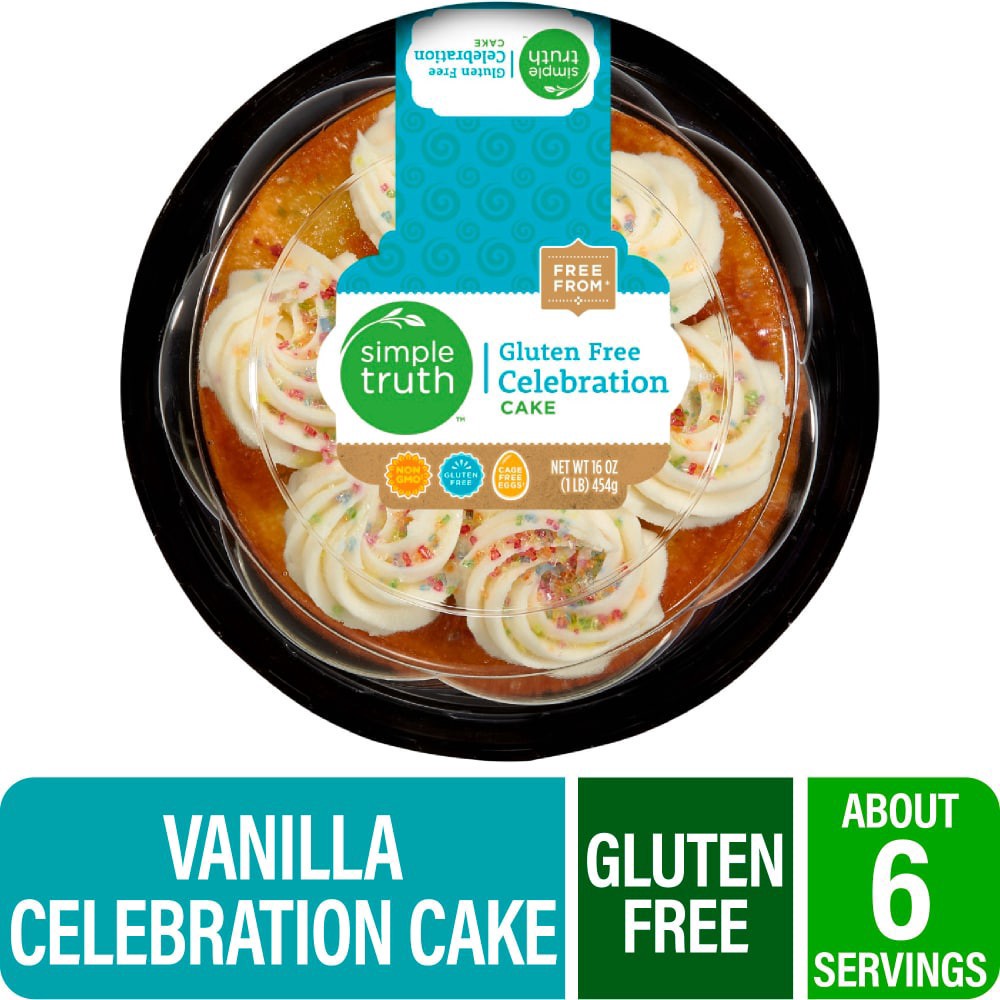 slide 4 of 5, Simple Truth Gluten Free Celebration Cake, 16 oz