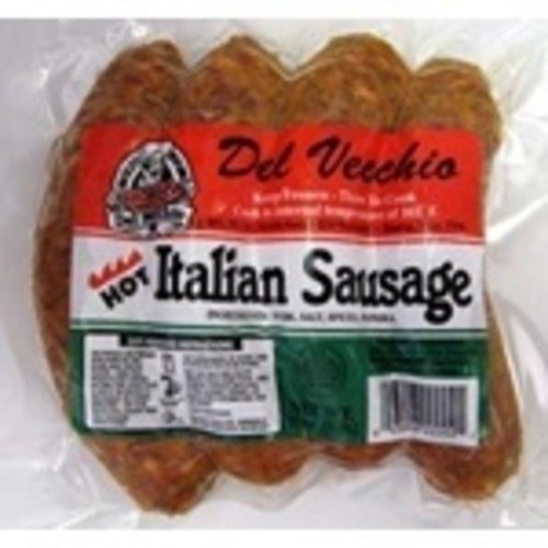 slide 1 of 1, Del Vecchio Italian Hot Sausage, 1 lb