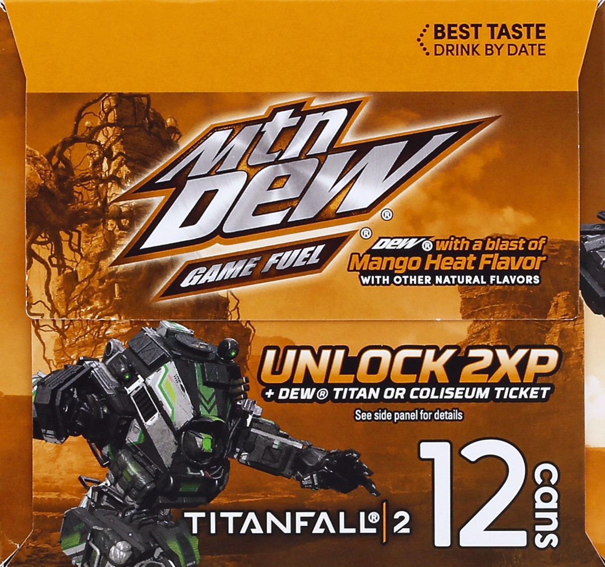 slide 4 of 6, Mountain Dew Game Fuel Mango Heat - 12 ct; 12 fl oz, 12 ct; 12 fl oz