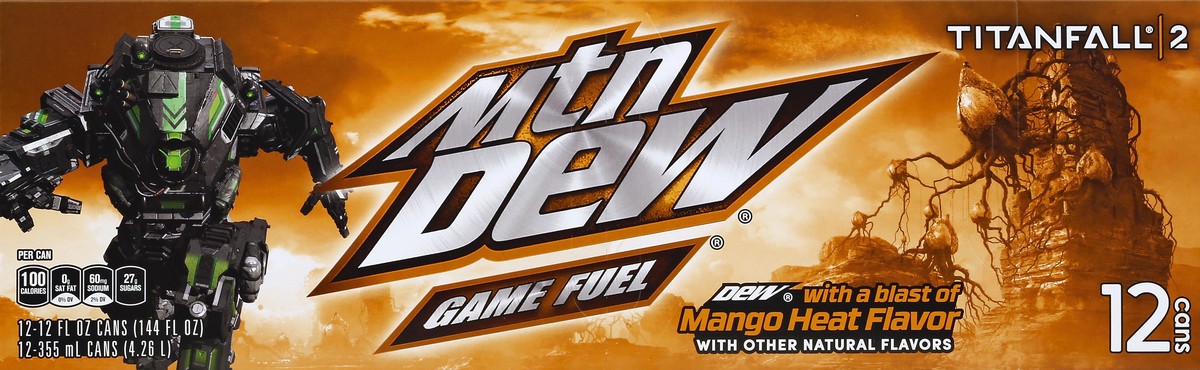 slide 6 of 6, Mountain Dew Game Fuel Mango Heat - 12 ct; 12 fl oz, 12 ct; 12 fl oz