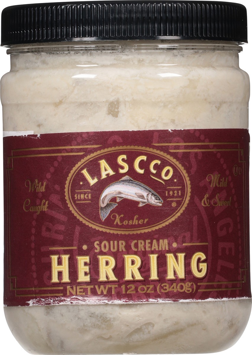 slide 8 of 15, LASCco Sour Cream Herring 12 oz, 12 oz