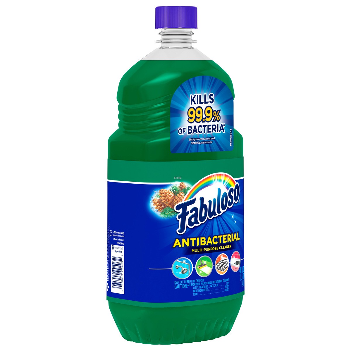 slide 2 of 8, Fabuloso 48 Oz Antibacterial Pine, 1 ct