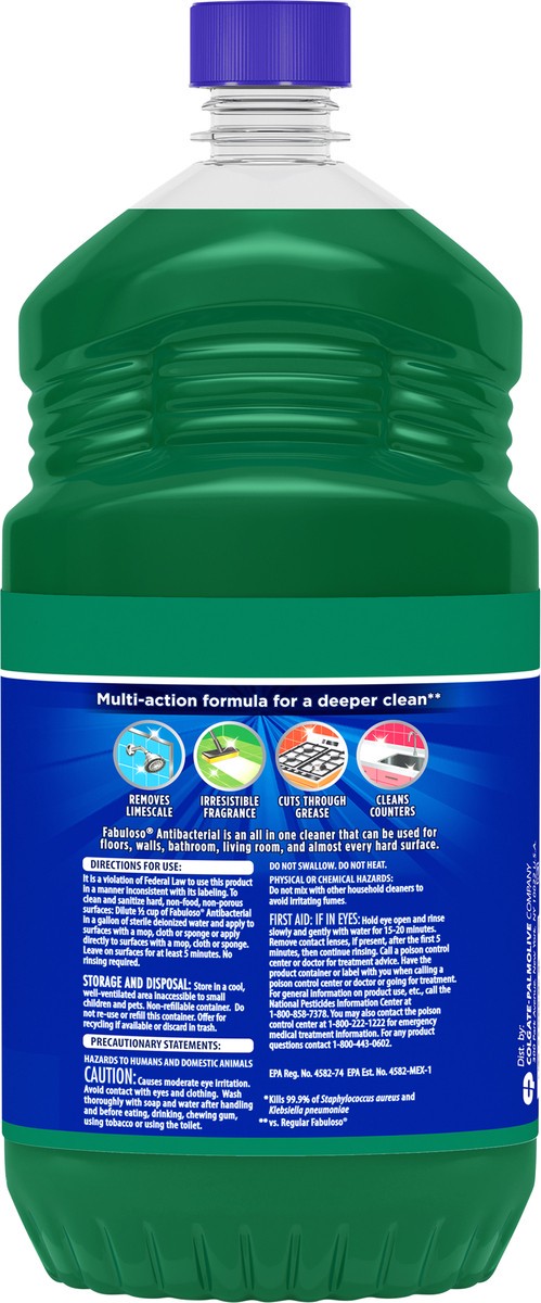 slide 4 of 8, Fabuloso 48 Oz Antibacterial Pine, 1 ct