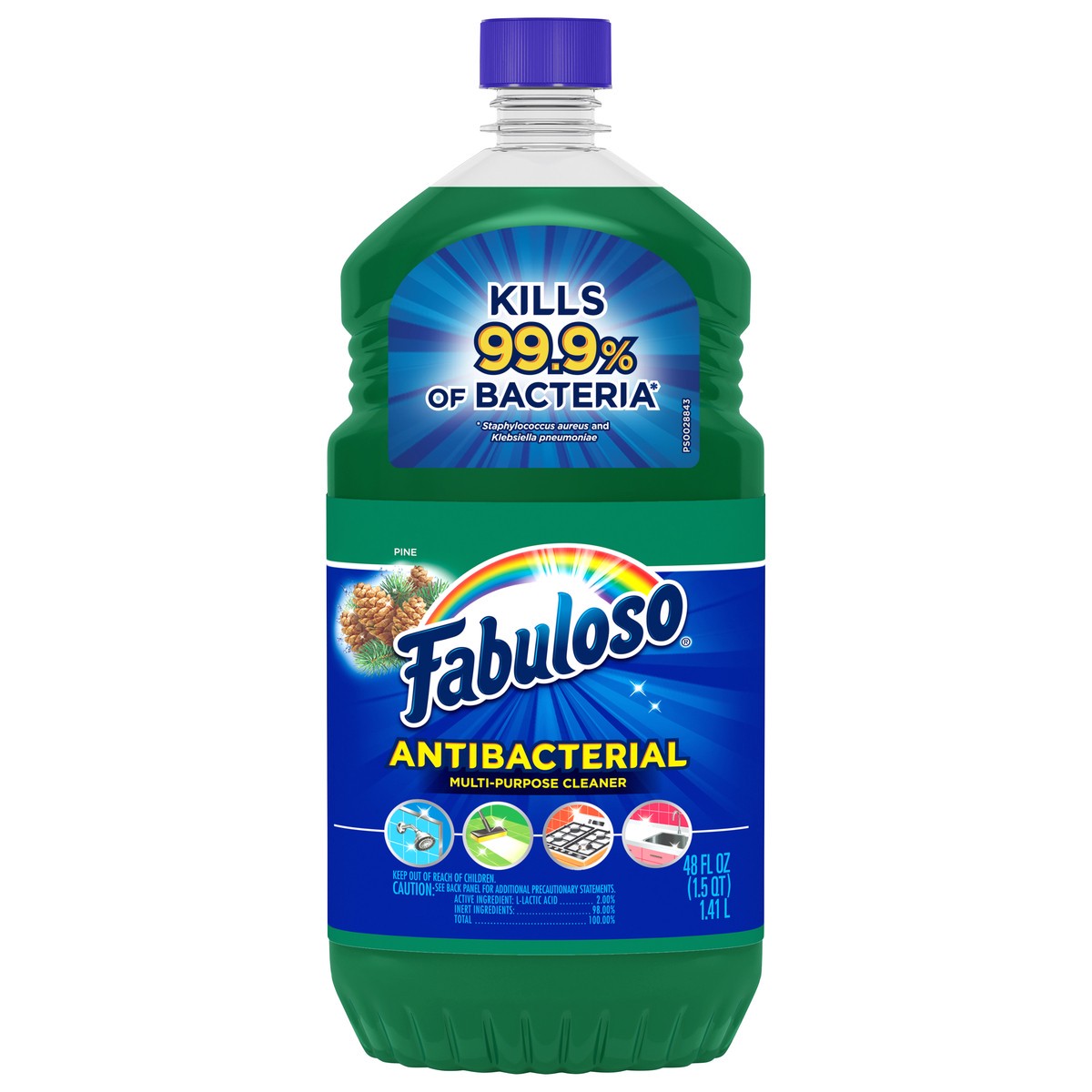 slide 1 of 8, Fabuloso 48 Oz Antibacterial Pine, 1 ct