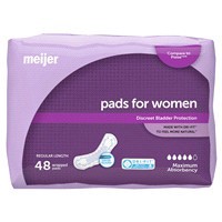 slide 11 of 21, Meijer Bladder Protection Pads, Maximum Absorbency, 48 ct