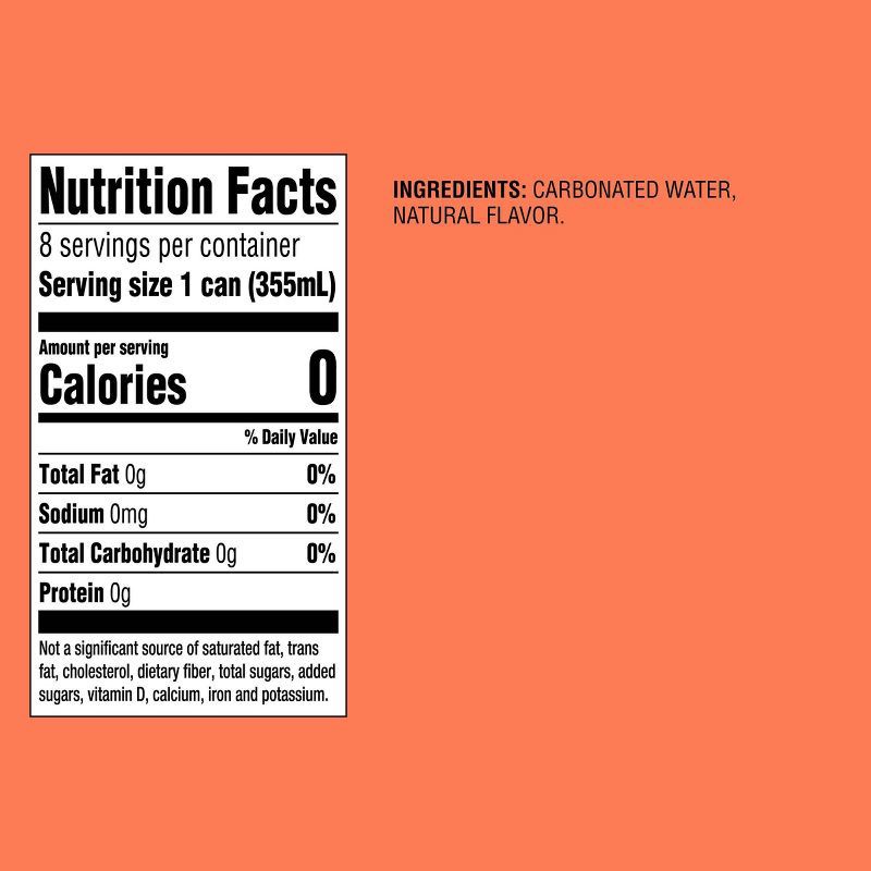 slide 5 of 5, Peach Bellini Unsweetened Sparkling Water - 8pk/12 fl oz Cans - Good & Gather™, 8 ct; 12 fl oz