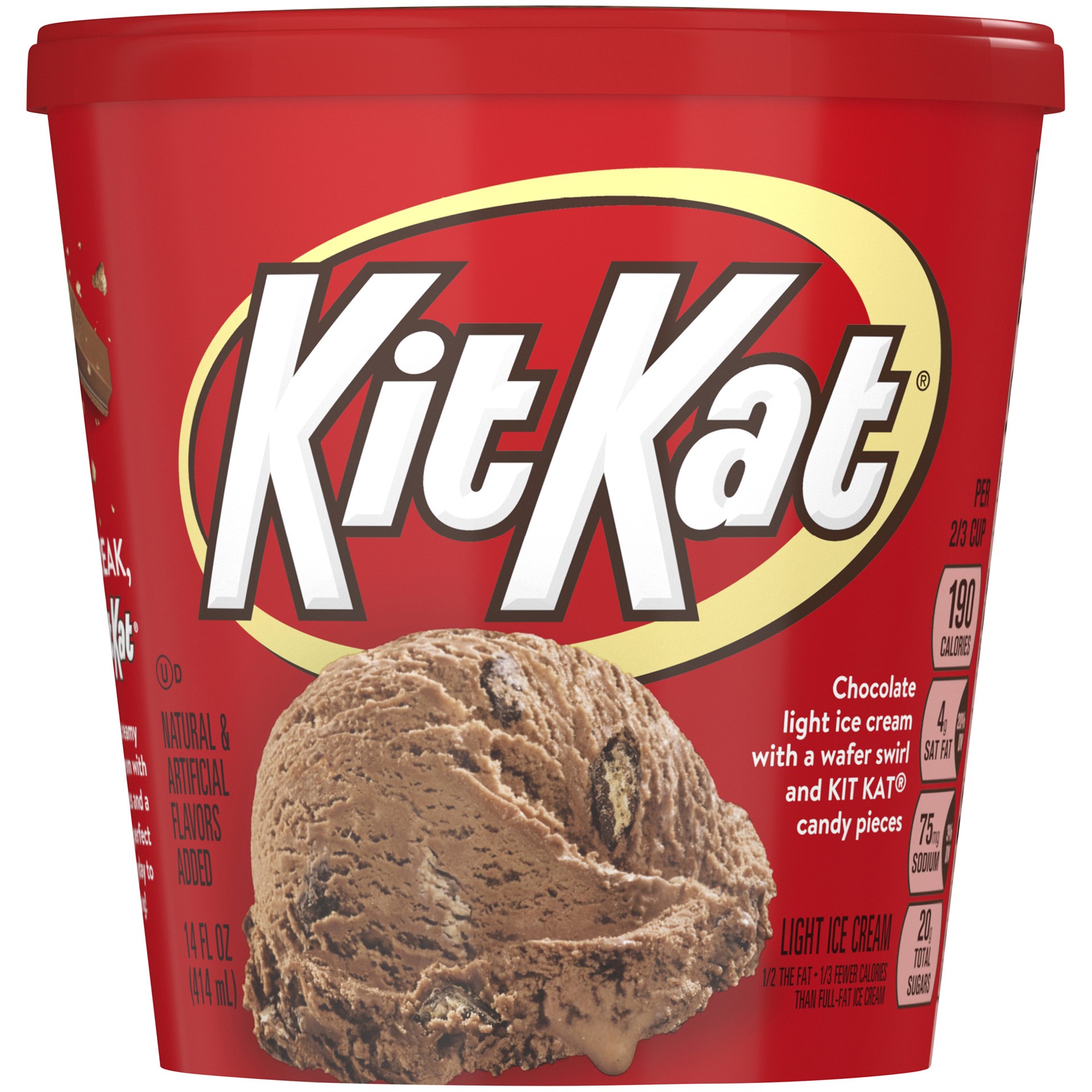 slide 1 of 5, KIT KAT Kit Kat Light Ice Cream, 14 Fl. Oz., 14 fl oz