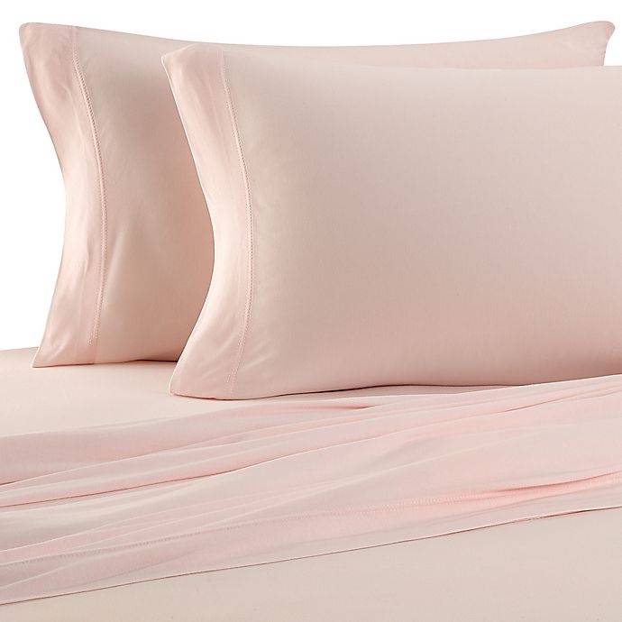 slide 1 of 2, Pure Beech Jersey Knit Modal Twin Sheet Set - Pink, 1 ct