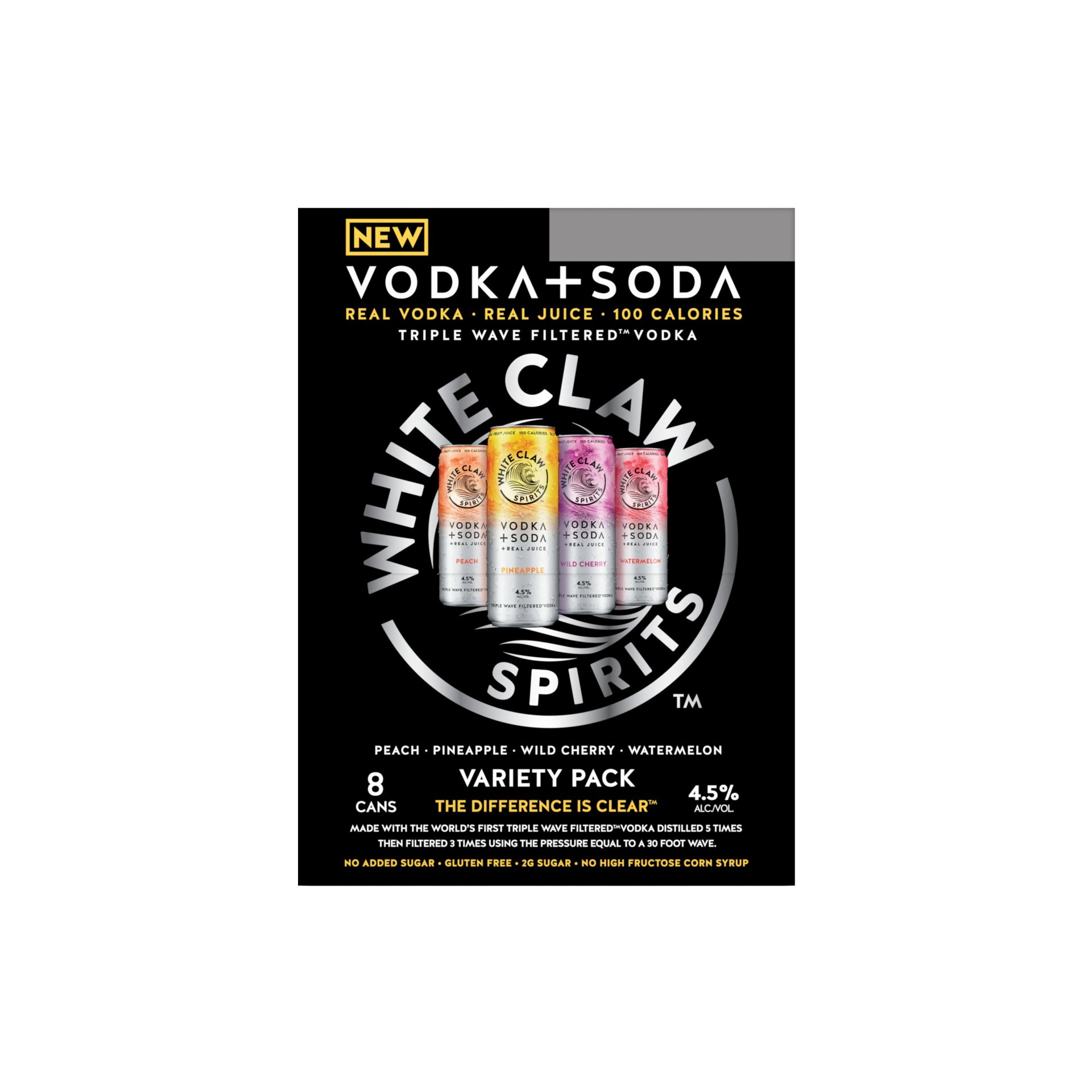 White Claw Spirits Vodka Soda Variety 8pk/12 fl oz Cans 8 ct; 12 fl oz Shipt
