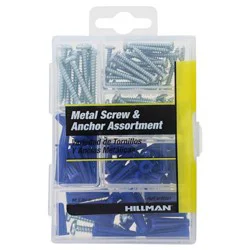 Hillman 72pc Plastic Anchors with Screws Kit