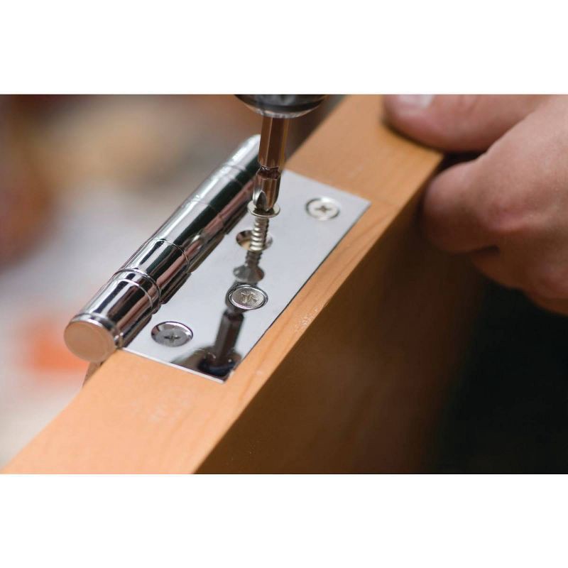 slide 6 of 7, Hillman 199pc Wood Screw Kit: Steel Alloy Assortment for Hanging, Silver Hardware Fastener Set, 199 ct