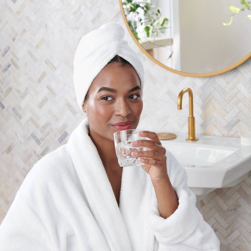 slide 2 of 3, Spa Plush Hair Towel White - Threshold™, 1 ct
