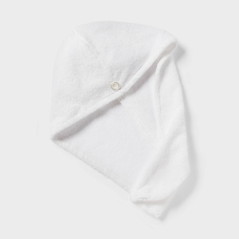 slide 1 of 3, Spa Plush Hair Towel White - Threshold™, 1 ct